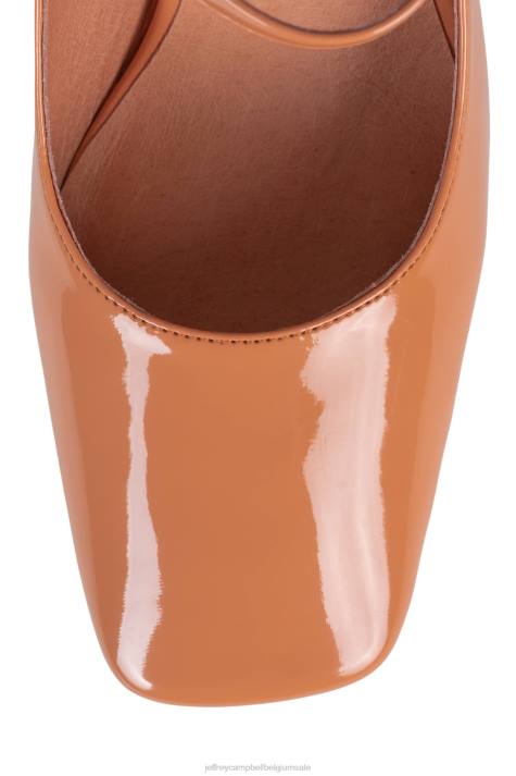 vrouwen Jeffrey Campbell bourdin-2 oranje patent V2LZ1358 hakken pomp