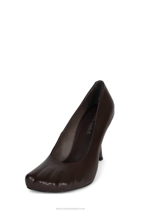 vrouwen Jeffrey Campbell conformeren donker bruin V2LZ1331 hakken pomp
