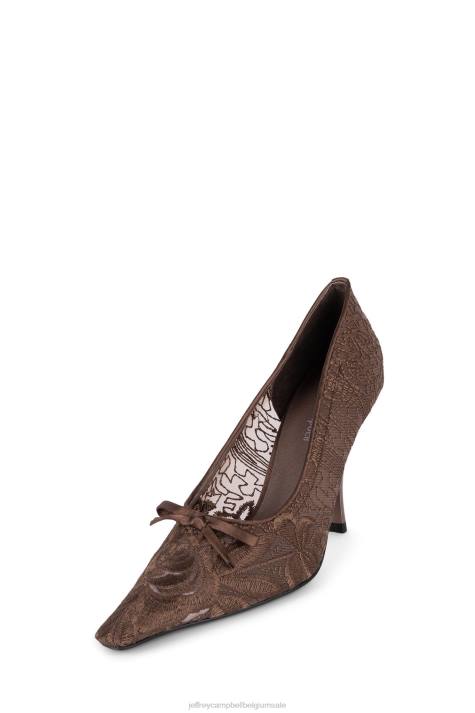 vrouwen Jeffrey Campbell genadig bruin V2LZ1379 hakken pomp