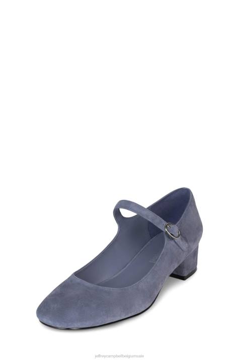 vrouwen Jeffrey Campbell hoogste niveau stoffig blauw suède V2LZ1341 hakken pomp