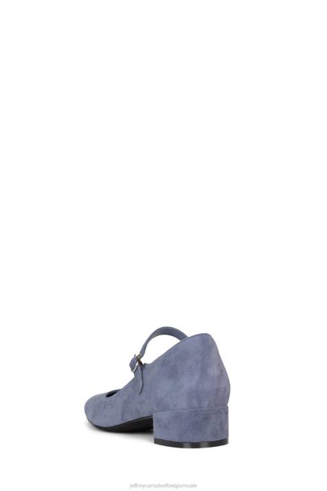 vrouwen Jeffrey Campbell hoogste niveau stoffig blauw suède V2LZ1341 hakken pomp