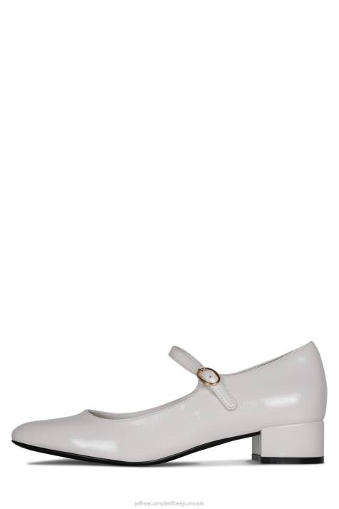 vrouwen Jeffrey Campbell hoogste niveau wit gekreukt patent V2LZ1343 hakken pomp