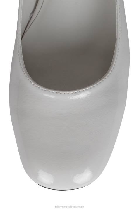 vrouwen Jeffrey Campbell hoogste niveau wit gekreukt patent V2LZ1343 hakken pomp
