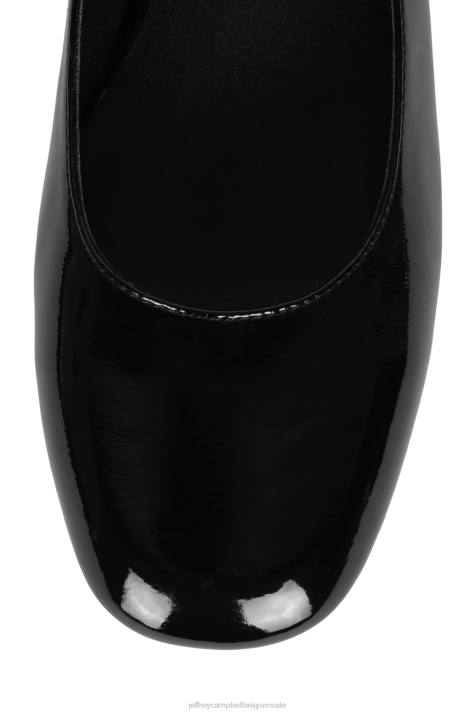 vrouwen Jeffrey Campbell hoogste niveau zwart gekreukt patent V2LZ1342 hakken pomp