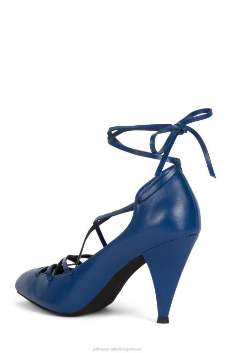 vrouwen Jeffrey Campbell kreuger blauw V2LZ1369 hakken pomp