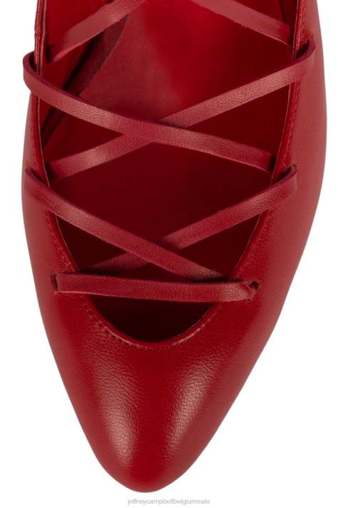 vrouwen Jeffrey Campbell kreuger rood V2LZ1370 hakken pomp