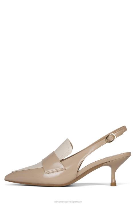 vrouwen Jeffrey Campbell literatuur beige crèmekleurige doos V2LZ1390 hakken pomp
