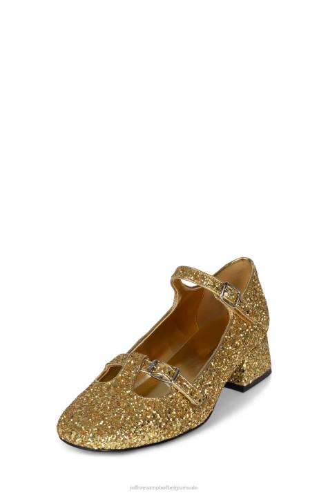 vrouwen Jeffrey Campbell muzikaal gouden glitters V2LZ1399 hakken pomp
