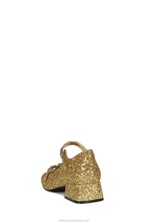 vrouwen Jeffrey Campbell muzikaal gouden glitters V2LZ1399 hakken pomp