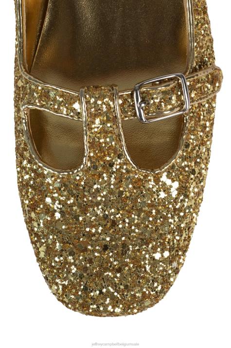 vrouwen Jeffrey Campbell muzikaal gouden glitters V2LZ1399 hakken pomp