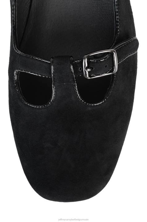 vrouwen Jeffrey Campbell muzikaal zwart suède V2LZ1400 hakken pomp