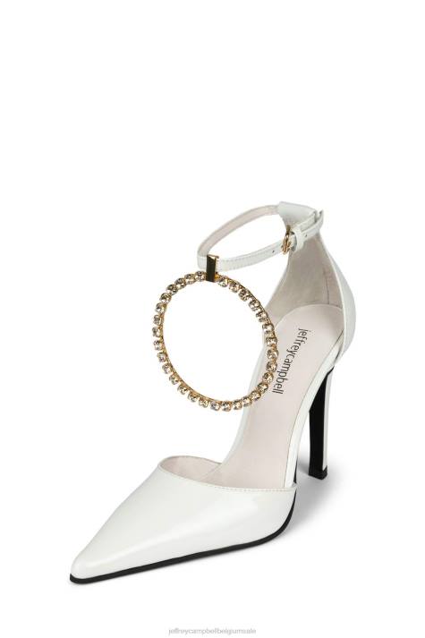 vrouwen Jeffrey Campbell omsingelen wit lakgoud V2LZ1381 hakken pomp
