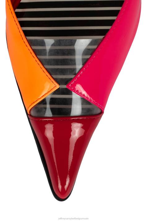 vrouwen Jeffrey Campbell ovio heldere streep multi V2LZ1367 hakken pomp