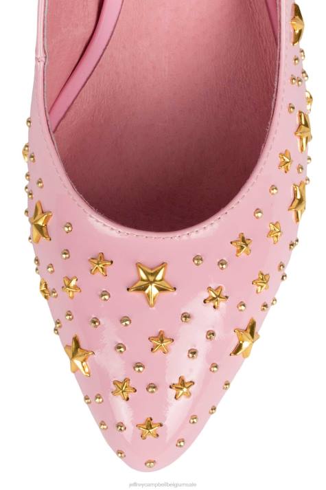 vrouwen Jeffrey Campbell sterrenkijken roze patent goud V2LZ1374 hakken pomp