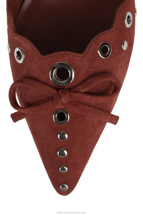 vrouwen Jeffrey Campbell tevreden roest suède zilver V2LZ1394 hakken pomp