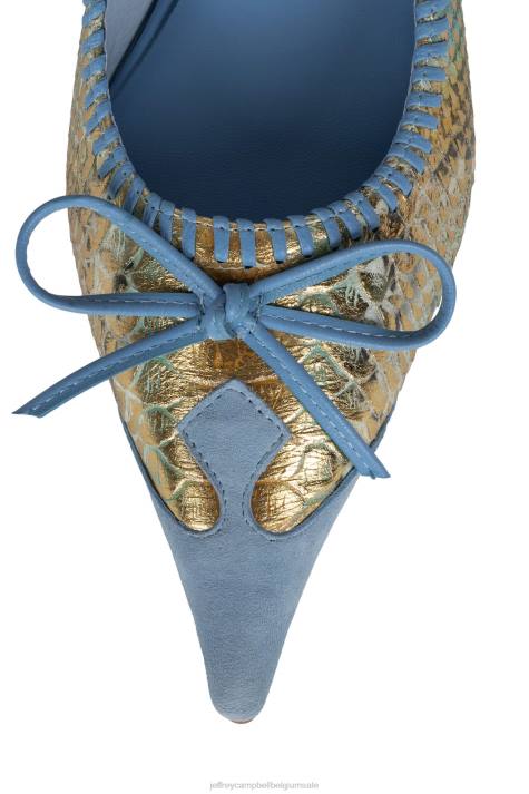 vrouwen Jeffrey Campbell torpedo-2 blauwe suède slang multi V2LZ1362 hakken pomp