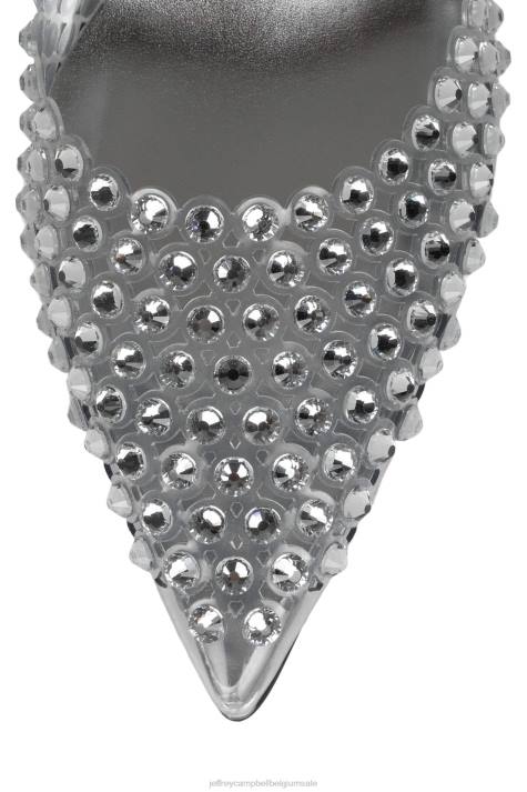 vrouwen Jeffrey Campbell uitblinker helder zilver V2LZ1349 hakken pomp