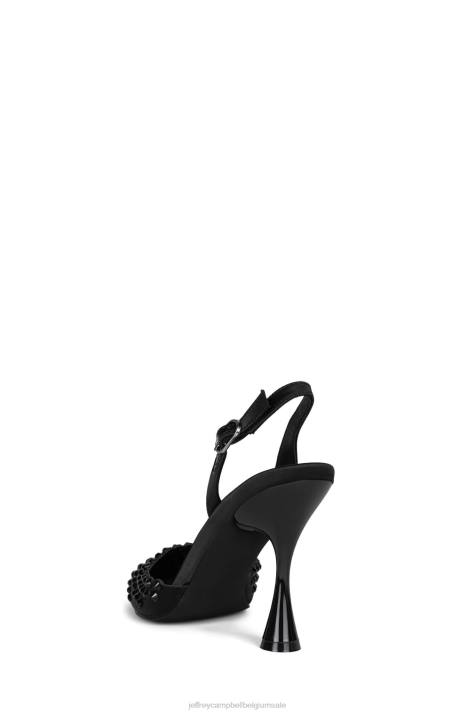 vrouwen Jeffrey Campbell uitblinker zwart satijn zwart V2LZ1350 hakken pomp