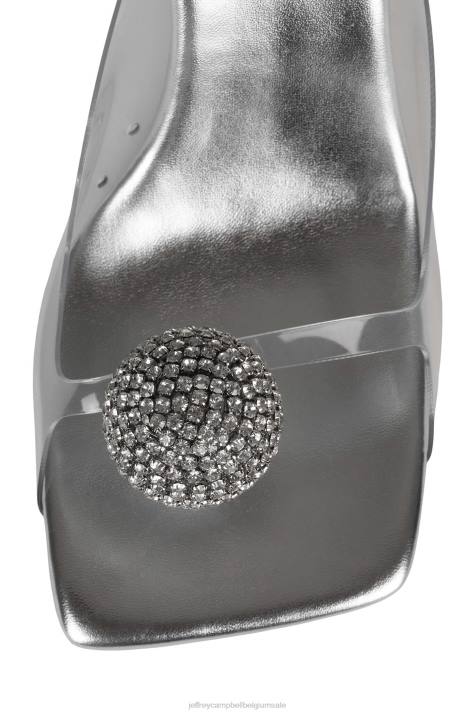 vrouwen Jeffrey Campbell verfijning zilver V2LZ1336 hakken pomp