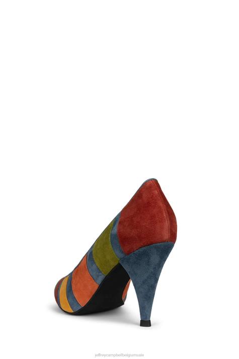 vrouwen Jeffrey Campbell veronicas marine suède neutraal multi V2LZ1371 hakken pomp
