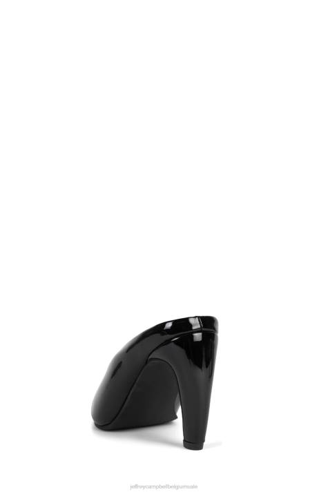 vrouwen Jeffrey Campbell zoemen zwart patent V2LZ126 hakken pomp