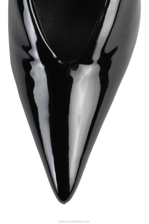 vrouwen Jeffrey Campbell zoemen zwart patent V2LZ126 hakken pomp