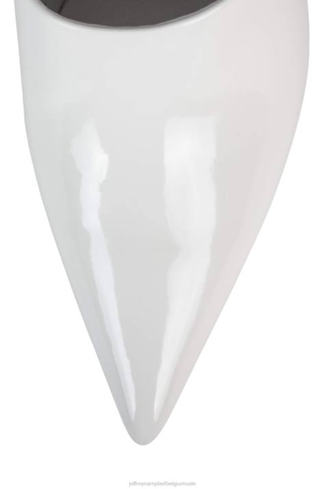 vrouwen Jeffrey Campbell coletta wit patent V2LZ1653 muilezel met hakken