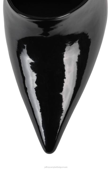 vrouwen Jeffrey Campbell coletta zwart patent V2LZ1652 muilezel met hakken