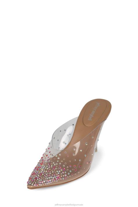 vrouwen Jeffrey Campbell drizella helder nude suède V2LZ1683 muilezel met hakken