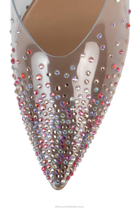 vrouwen Jeffrey Campbell drizella helder nude suède V2LZ1683 muilezel met hakken