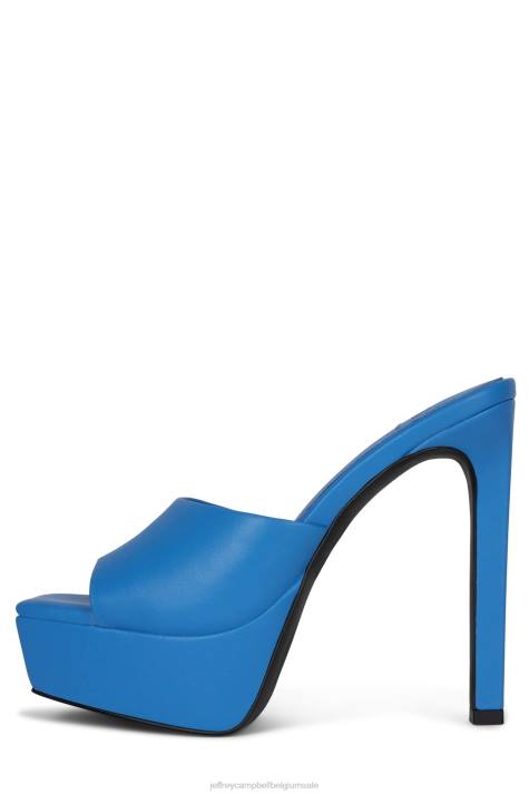 vrouwen Jeffrey Campbell gaan-glam blauw V2LZ1664 muilezel met hakken