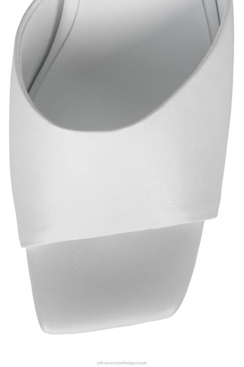 vrouwen Jeffrey Campbell gaan-glam wit V2LZ1665 muilezel met hakken