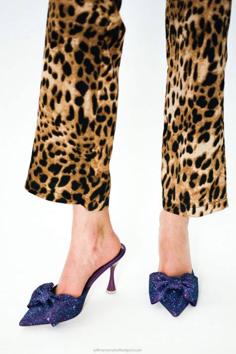 vrouwen Jeffrey Campbell juwelen paarse satijnen combo V2LZ1655 muilezel met hakken