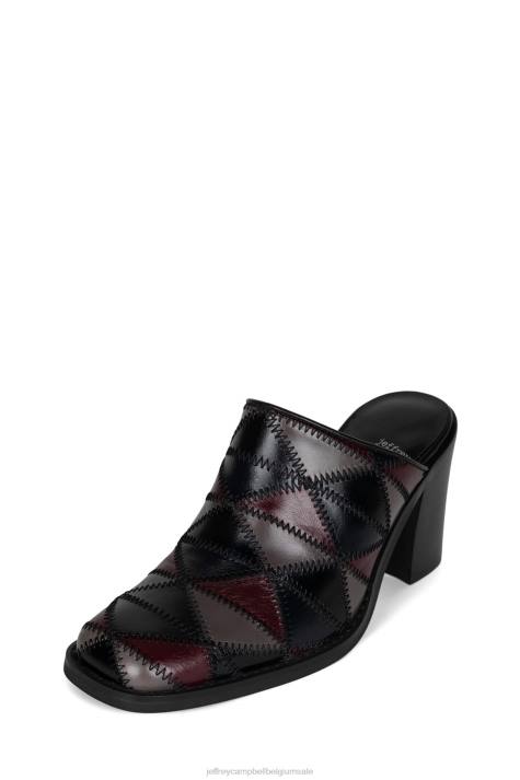 vrouwen Jeffrey Campbell karma zwart grijs multi V2LZ1723 muilezel met hakken