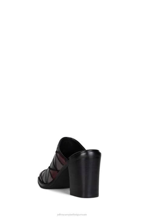 vrouwen Jeffrey Campbell karma zwart grijs multi V2LZ1723 muilezel met hakken