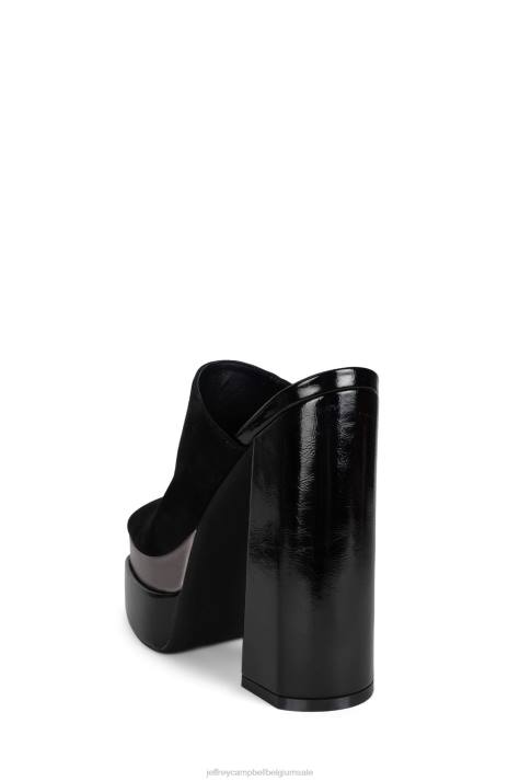 vrouwen Jeffrey Campbell luna-luv-s zwart suède tin V2LZ1725 muilezel met hakken