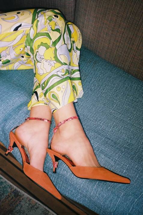 vrouwen Jeffrey Campbell operatief roest suède rode slang V2LZ1698 muilezel met hakken