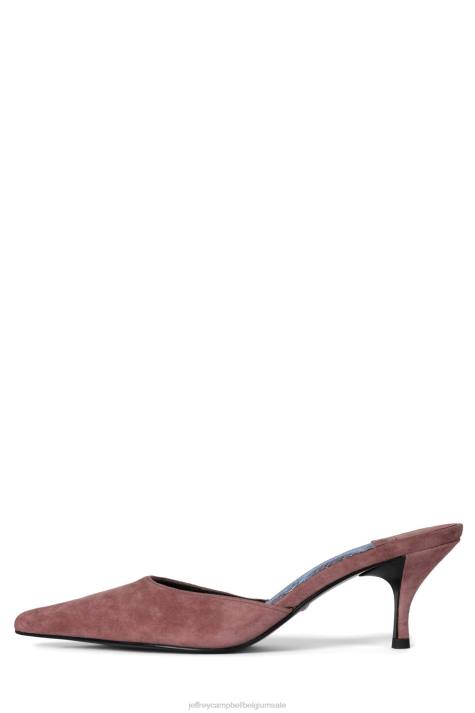 vrouwen Jeffrey Campbell operatief roze suède blauwe slang V2LZ1700 muilezel met hakken