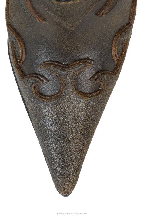 vrouwen Jeffrey Campbell rijden bruin bedroefd V2LZ1676 muilezel met hakken