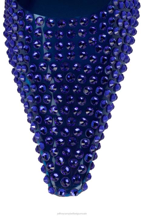 vrouwen Jeffrey Campbell romantisch blauwe combi V2LZ1708 muilezel met hakken