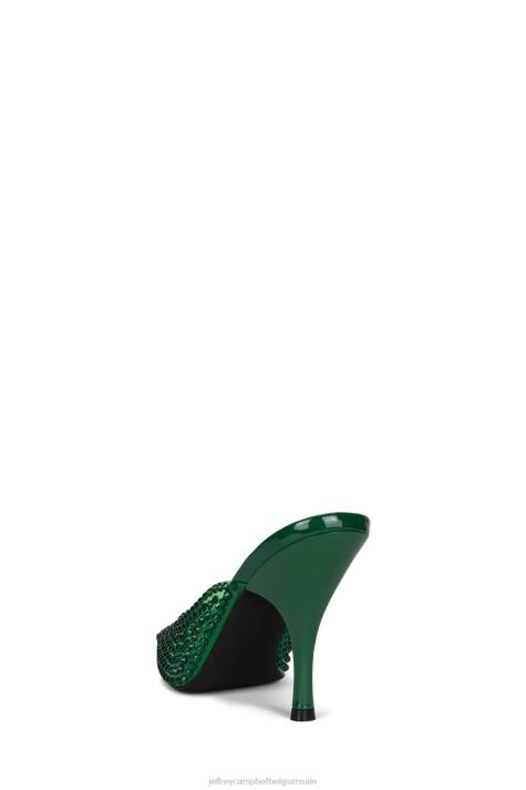 vrouwen Jeffrey Campbell romantisch groene combi V2LZ1710 muilezel met hakken