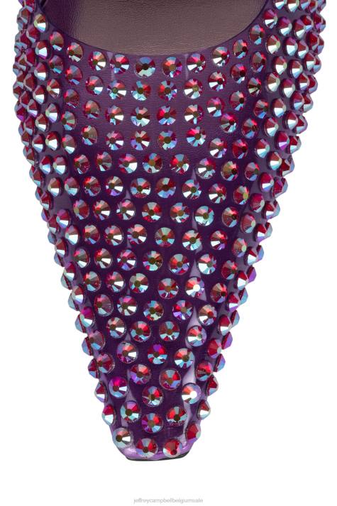 vrouwen Jeffrey Campbell romantisch paarse combi V2LZ1709 muilezel met hakken