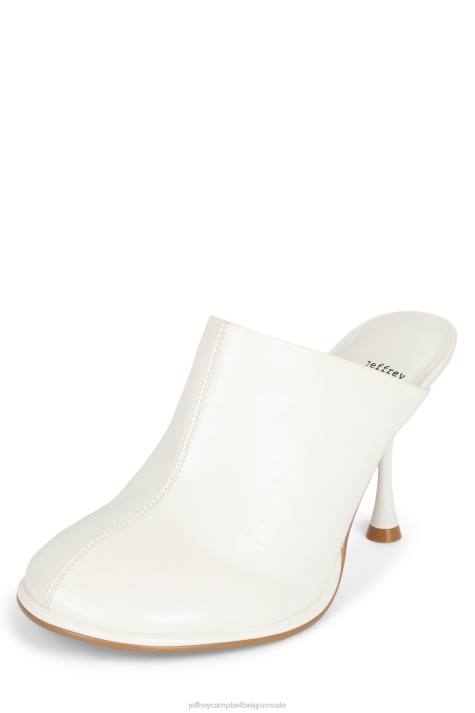 vrouwen Jeffrey Campbell schuine standen wit gekreukt patent V2LZ1719 muilezel met hakken