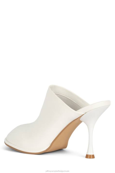 vrouwen Jeffrey Campbell schuine standen wit gekreukt patent V2LZ1719 muilezel met hakken