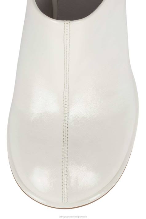 vrouwen Jeffrey Campbell schuine standen wit gekreukt patent V2LZ1719 muilezel met hakken