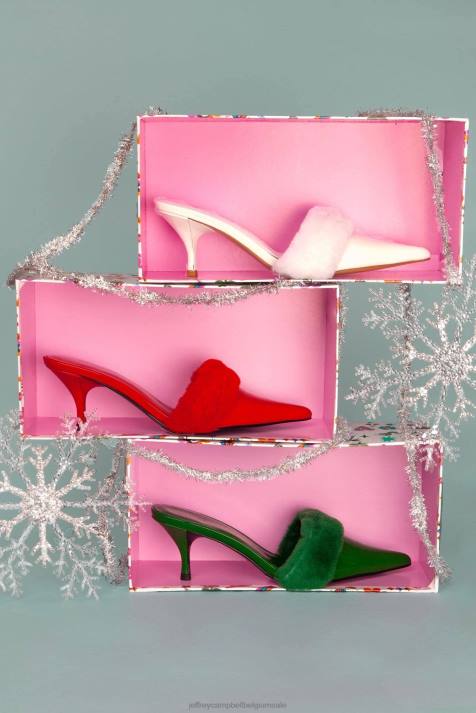 vrouwen Jeffrey Campbell smaakvol groene patentcombinatie V2LZ1703 muilezel met hakken