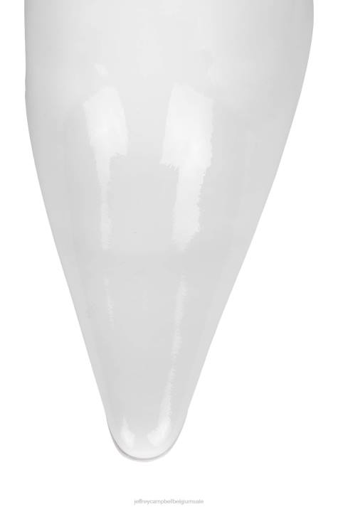 vrouwen Jeffrey Campbell stijlvol wit gekreukt patent V2LZ1681 muilezel met hakken