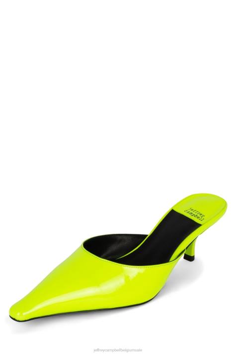 vrouwen Jeffrey Campbell verfijnd felgeel patent V2LZ1715 muilezel met hakken
