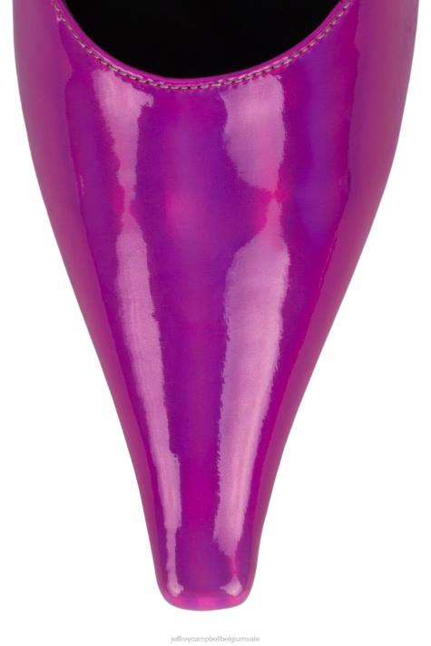 vrouwen Jeffrey Campbell verfijnd fuchsia iriserend V2LZ1717 muilezel met hakken