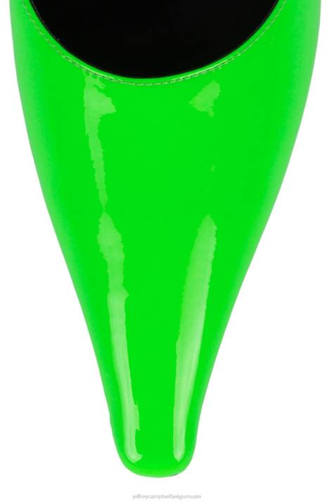 vrouwen Jeffrey Campbell verfijnd helder groen patent V2LZ1716 muilezel met hakken